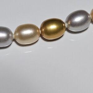 Honora Sterling Silver Pastel Oval Cultured Pearl Necklace 20"